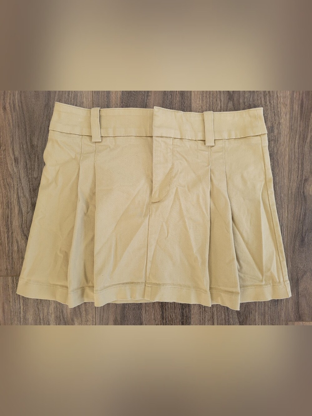 Sunday Best Pleated Tan Skirt